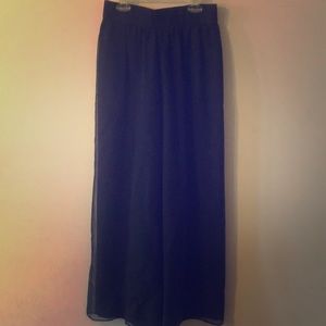 Sheer wide leg pants